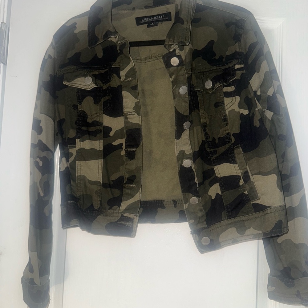 Jou Jou Camouflage Denim Jacket